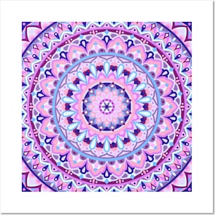 Color Wheel - Purple Base Mandala Posters and Art